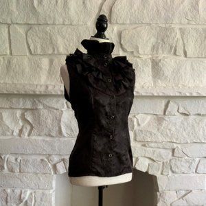 Black Gothic High Neck Blouse